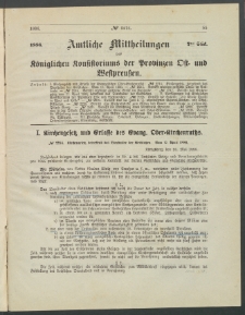 Amtliche Mittheilungen des Königlichen Konsistoriums der Provinzen Ost-und Westpreußen zu Königsberg i[n] Ostpr., 1886, Stück 7