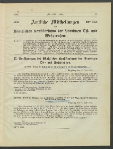 Amtliche Mittheilungen des Königlichen Konsistoriums der Provinzen Ost-und Westpreußen zu Königsberg i[n] Ostpr., 1886, Stück 10