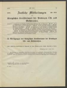 Amtliche Mittheilungen des Königlichen Konsistoriums der Provinzen Ost-und Westpreußen zu Königsberg i[n] Ostpr., 1886, Stück 11