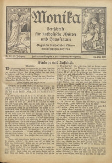 Monika : Zeitschrift für katholische Mütter und Hausfrauen, 1931 Jg. 63, Nr. 10