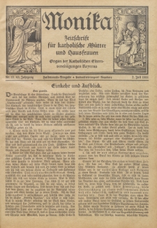 Monika : Zeitschrift für katholische Mütter und Hausfrauen, 1931 Jg. 63, Nr. 13