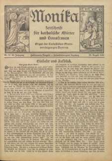 Monika : Zeitschrift für katholische Mütter und Hausfrauen, 1931 Jg. 63, Nr. 16