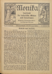 Monika : Zeitschrift für katholische Mütter und Hausfrauen, 1931 Jg. 63, Nr. 18