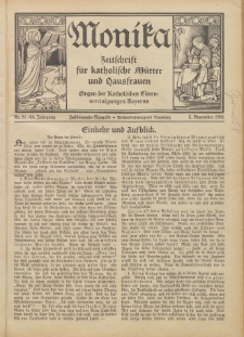 Monika : Zeitschrift für katholische Mütter und Hausfrauen, 1931 Jg. 63, Nr. 21