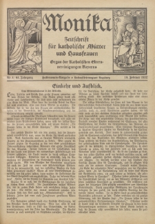 Monika : Zeitschrift für katholische Mütter und Hausfrauen, 1932 Jg. 64, Nr. 4