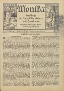 Monika : Zeitschrift für katholische Mütter und Hausfrauen, 1932 Jg. 64, Nr. 13