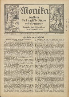 Monika : Zeitschrift für katholische Mütter und Hausfrauen, 1932 Jg. 64, Nr. 20