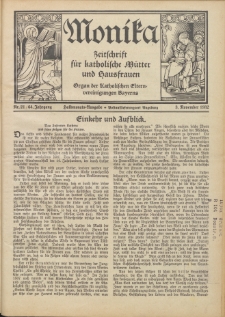 Monika : Zeitschrift für katholische Mütter und Hausfrauen, 1932 Jg. 64, Nr. 21
