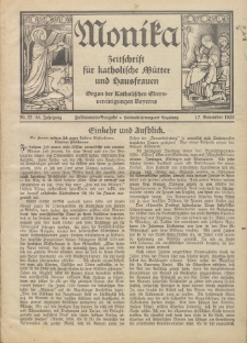 Monika : Zeitschrift für katholische Mütter und Hausfrauen, 1932 Jg. 64, Nr. 22