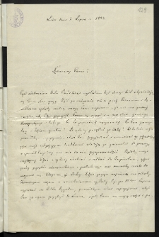 [List Wojciecha Kętrzyńskiego do Józefa Tatomira]