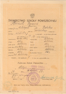 Świadectwo szkoły powszechnej. 2