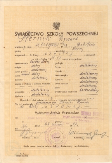 Świadectwo szkoły powszechnej. 3