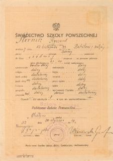 Świadectwo szkoły powszechnej. 4