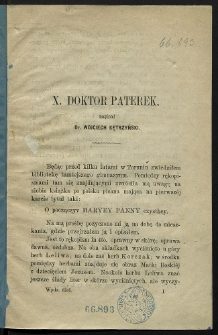X. Doktor Paterek