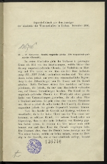 Kronika węgiersko - polska = (Die ungarisch – polnische Chronik)