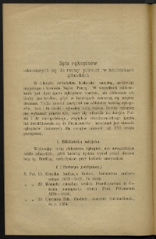 Spis rękopisów odnoszących się do rzeczy polskich w bibliotekach gdańskich