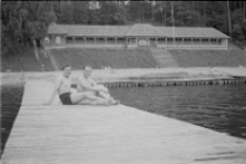 [Plaża nad jeziorem w Lidzbarku]