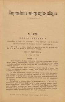 Dodatek 1-szy do "Przeglądu Weterynarskiego" nr 1, 1900