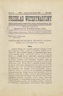 Przegląd Weterynaryjny : organ Małopolskiego Towarzystwa Lekarzy Weterynaryjnych i Tow. Lekarzy Weterynaryjnych Województwa Krakowskiego i Śląskiego w Krakowie : miesięcznik poświęcony medycynie weterynaryjnej, 1926 R. 39, nr 6-7-8