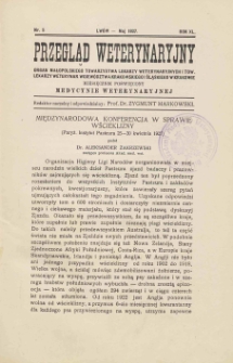 Przegląd Weterynaryjny : organ Małopolskiego Towarzystwa Lekarzy Weterynaryjnych i Tow. Lekarzy Weterynaryjnych Województwa Krakowskiego i Śląskiego w Krakowie : miesięcznik poświęcony medycynie weterynaryjnej, 1927 R. 40, nr 5
