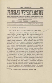 Przegląd Weterynaryjny : organ Małopolskiego Towarzystwa Lekarzy Weterynaryjnych i Tow. Lekarzy Weterynaryjnych Województwa Krakowskiego i Śląskiego w Krakowie : miesięcznik poświęcony medycynie weterynaryjnej, 1927 R. 40, nr 8
