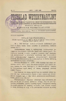 Przegląd Weterynaryjny : organ Małopolskiego Towarzystwa Lekarzy Weterynaryjnych i Tow. Lekarzy Weterynar. Województwa Krakowskiego i Śląskiego w Krakowie : miesięcznik poświęcony medycynie weterynaryjnej, 1928 R. 41, nr 2