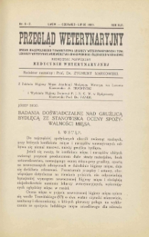 Przegląd Weterynaryjny : organ Małopolskiego Towarzystwa Lekarzy Weterynaryjnych i Tow. Lekarzy Weterynar. Województwa Krakowskiego i Śląskiego w Krakowie : miesięcznik poświęcony medycynie weterynaryjnej, 1929 R. 42, nr 6-7