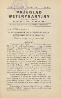Przegląd Weterynaryjny : miesięcznik poświęcony medycynie weterynaryjnej, 1930 R. 43, nr 12
