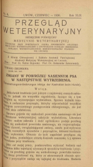 Przegląd Weterynaryjny : miesięcznik poświęcony medycynie weterynaryjnej : wychodzi przy współpracy grona profesorów Akademji Medycyny Weterynaryjnej i Lwowskiego Koła Zrzeszenia Lekarzy Weterynaryjnych Rzeczypospolitej Polskiej we Lwowie, 1936 R. 49, nr 6