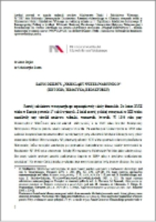 Zarys dziejów „Przeglądu Weterynaryjnego” : (historia, tematyka, redaktorzy)