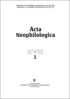 Acta Neophilologica XVII (1), 2015