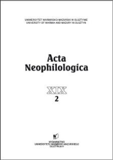Acta Neophilologica XIX (2), 2017