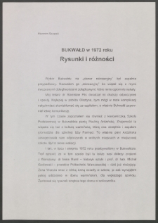 Bukwałd w 1972 roku : rysunki i różności