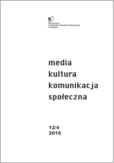 Media, Kultura, Komunikacja społeczna 12/4 (2016)