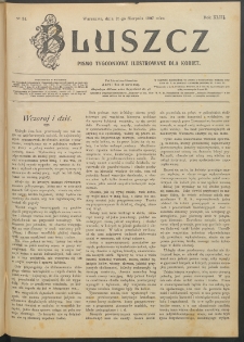 Bluszcz : pismo tygodniowe ilustrowane dla kobiet, 1907 R. 43, nr 34