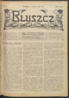 Bluszcz : pismo tygodniowe ilustrowane poświęcone sprawom kobiecym, 1912 R. 48, nr 23