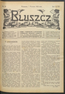 Bluszcz : pismo tygodniowe ilustrowane poświęcone sprawom kobiecym, 1912 R. 48, nr 36