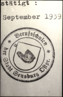 Pieczęć szkoły zawodowej w Mrągowie