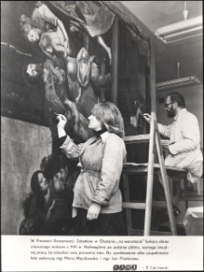 [Prace przy konserwacji obrazu w Pracowni Konserwacji Zabytków w Olsztynie]