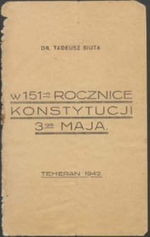 W 151-ą rocznicę Konstytucji 3-go Maja