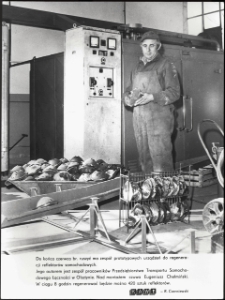 [Warsztat regeneracji reflektorów Przedsiębiorstwa Transportu Samochodowego Łączności w Olsztynie]