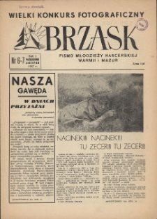 Brzask : pismo młodzieży harcerskiej Warmii i Mazur, 1957 (R. 1), nr 6/7