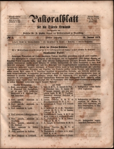 Pastoralblatt für die Diözese Ermland, 1873, nr 2