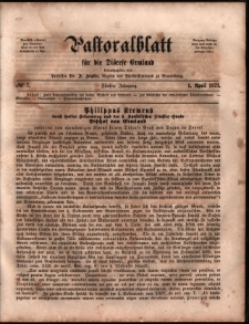 Pastoralblatt für die Diözese Ermland, 1873, nr 7