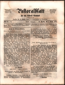 Pastoralblatt für die Diözese Ermland, 1873, nr 18-19