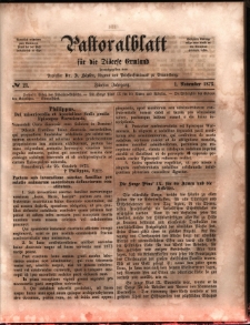 Pastoralblatt für die Diözese Ermland, 1873, nr 21