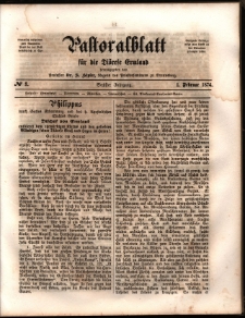 Pastoralblatt für die Diözese Ermland, 1874, nr 3