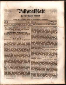 Pastoralblatt für die Diözese Ermland, 1874, nr 5