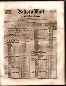 Pastoralblatt für die Diözese Ermland, 1874, nr 9