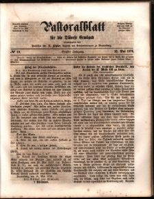 Pastoralblatt für die Diözese Ermland, 1874, nr 10